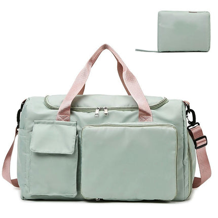 Travel Duffel Bag, Foldable Gym Bag Overnight Weekend Bags ,Lightweight Hospital Bag with Wet and Dry Separation Bag