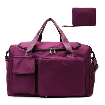 Travel Duffel Bag, Foldable Gym Bag Overnight Weekend Bags ,Lightweight Hospital Bag with Wet and Dry Separation Bag