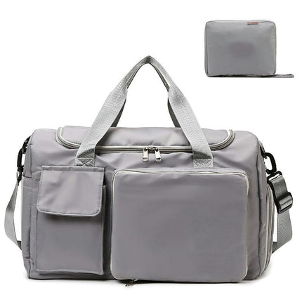 Travel Duffel Bag, Foldable Gym Bag Overnight Weekend Bags ,Lightweight Hospital Bag with Wet and Dry Separation Bag