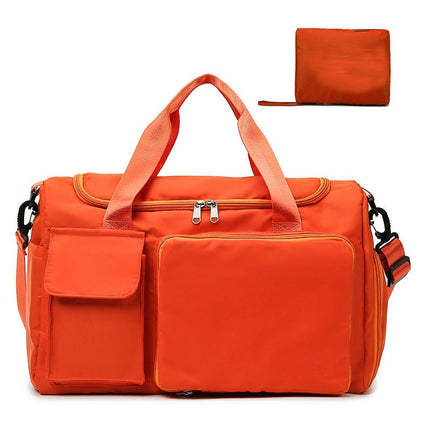 Travel Duffel Bag, Foldable Gym Bag Overnight Weekend Bags ,Lightweight Hospital Bag with Wet and Dry Separation Bag