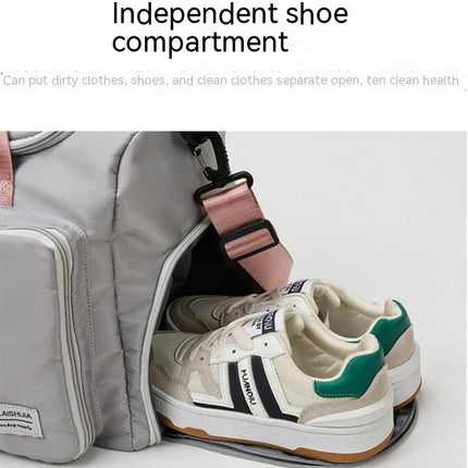 Travel Duffel Bag, Foldable Gym Bag Overnight Weekend Bags ,Lightweight Hospital Bag with Wet and Dry Separation Bag