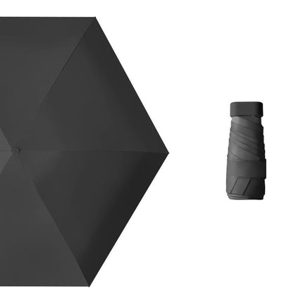 Mini Travel Sun Umbrella With Case, Small Compact UV Protection Umbrella for Sun and Rain Umbrella