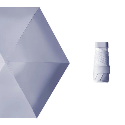 Mini Travel Sun Umbrella With Case, Small Compact UV Protection Umbrella for Sun and Rain Umbrella