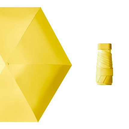 Mini Travel Sun Umbrella With Case, Small Compact UV Protection Umbrella for Sun and Rain Umbrella