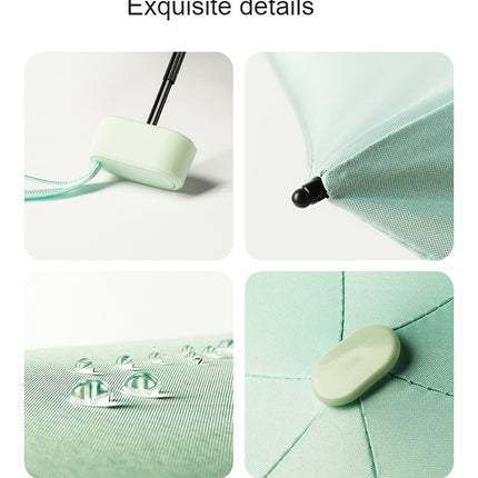 Mini Travel Sun Umbrella With Case, Small Compact UV Protection Umbrella for Sun and Rain Umbrella