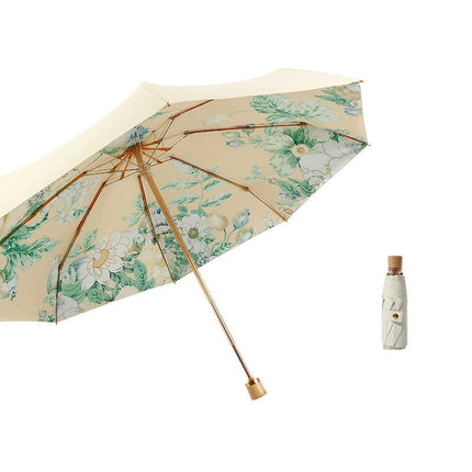 UV Sun Umbrella Compact Folding Travel Umbrella for Windproof, Rainproof with Anti-UV