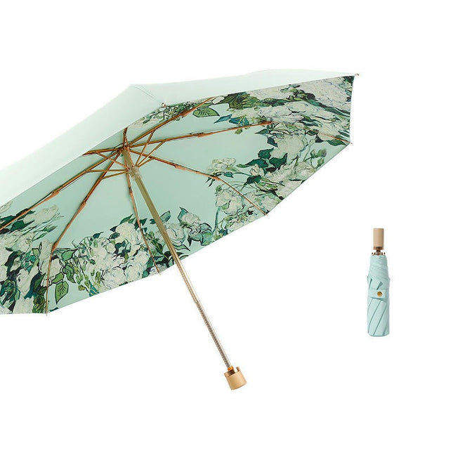 UV Sun Umbrella Compact Folding Travel Umbrella for Windproof, Rainproof with Anti-UV