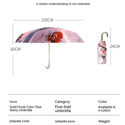 Mini Travel Umbrella Sun&Rain Lightweight Small for Pocket Parasol  UV Protection Travel Umbrella
