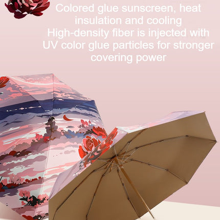 Mini Travel Umbrella Sun&Rain Lightweight Small for Pocket Parasol  UV Protection Travel Umbrella