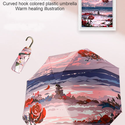 Mini Travel Umbrella Sun&Rain Lightweight Small for Pocket Parasol  UV Protection Travel Umbrella