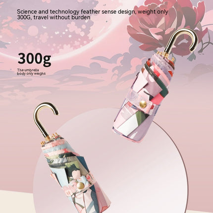 Mini Travel Umbrella Sun&Rain Lightweight Small for Pocket Parasol  UV Protection Travel Umbrella
