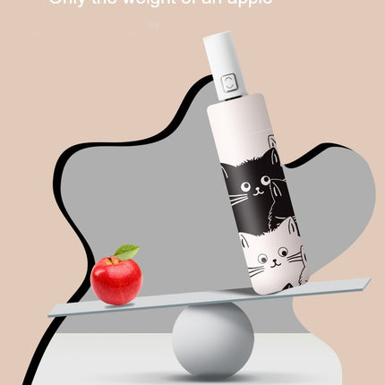 Sun Umbrella Cute Cat UV Protection Umbrella for Rain Windproof Umbrella Folding Umbrella