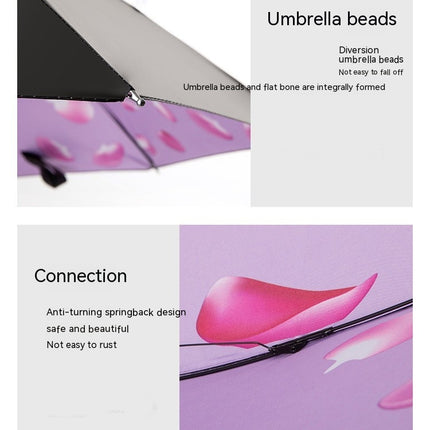 Rain and sun protection umbrella Starry Sky Folding Sun Umbrella UV Protection Umbrella