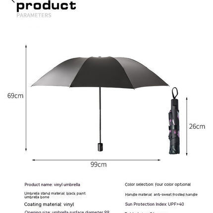 Rain and sun protection umbrella Starry Sky Folding Sun Umbrella UV Protection Umbrella