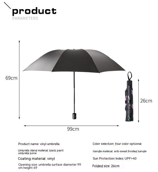 Rain and sun protection umbrella Starry Sky Folding Sun Umbrella UV Protection Umbrella