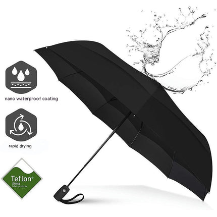 Windproof Travel Umbrellas for Rain Portable Folding Wind Resistant Large Womens Mens Umbrella
