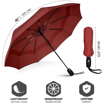 Windproof Travel Umbrellas for Rain Portable Folding Wind Resistant Large Womens Mens Umbrella