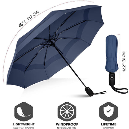 Windproof Travel Umbrellas for Rain Portable Folding Wind Resistant Large Womens Mens Umbrella