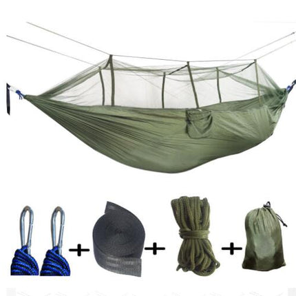 Wrinkled Fluorescent Nylon Spun Hammock Ultralight Parachute Fabric Hammock Mosquito Net Hammock