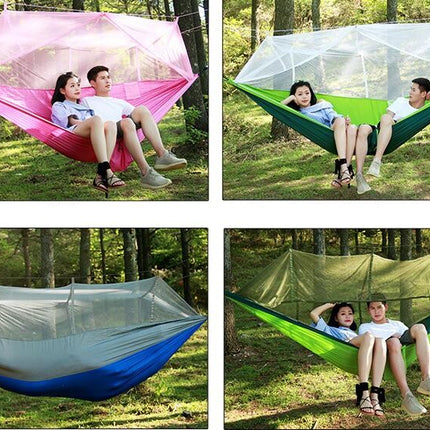 Camping Hammock with Mosquito Net-210T Quick-drying Parachute Nylon Lightweight Portable Travel Hammock