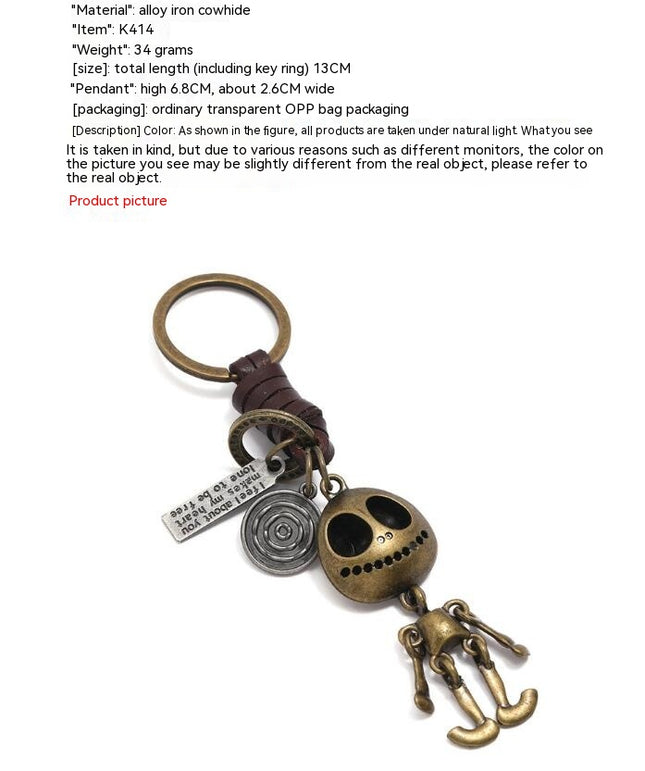 Skull Keychain Women's Keychain Men's Pendant Creative Pendant for Car Halloween