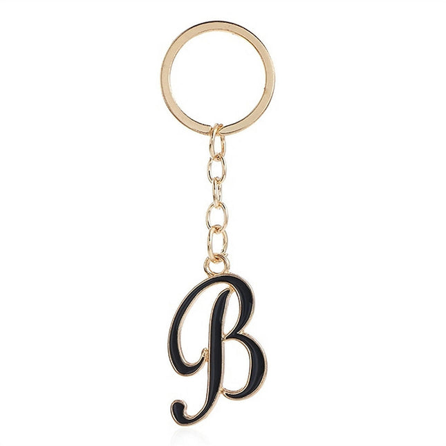 Letter Keychains for Women Purse Charms for Handbags Initial Alphabet Pendant with Key Rings