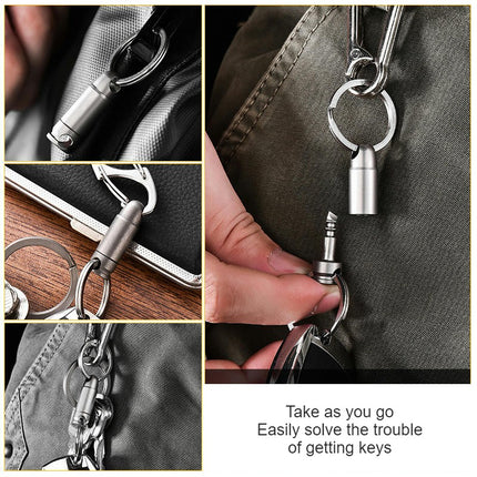 Spring keychain Heavy Duty ring keychain with Key Rings Car Keychain for Men and Women