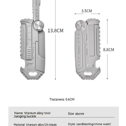 Stainless Steel keychain, Multi Tools Carabiner Keychain Hidden Folding Gadget for Men Outdoor