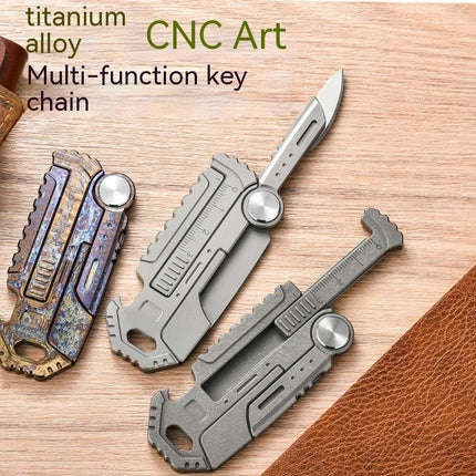 Stainless Steel keychain, Multi Tools Carabiner Keychain Hidden Folding Gadget for Men Outdoor