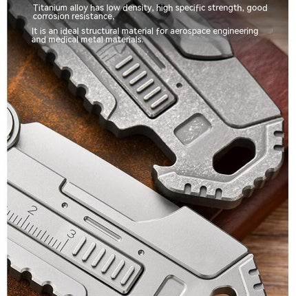 Stainless Steel keychain, Multi Tools Carabiner Keychain Hidden Folding Gadget for Men Outdoor