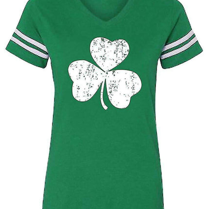 Ladies Summer Short Sleeve V*neck Print Casual T-shirt Top