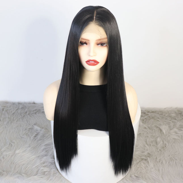 Long Straight Wigs Lace Front Wigs Wig Black Synthetic Wig Wigs for Women Hair Headband Wig