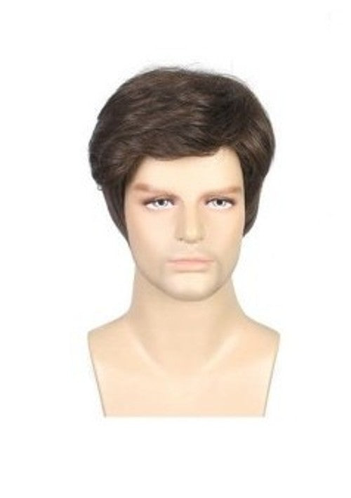 Men's Wigs for Fluffy Short Hair Short Straight Short Curly Hair Synthetic Wigs with Bangs for Men