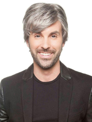 Synthetic Wigs Wig for Men, Natural Fluffy Wig for Men with Bangs Wig for Daily Use