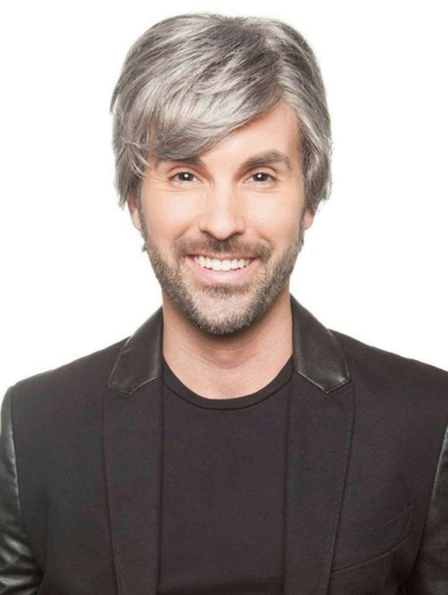 Synthetic Wigs Wig for Men, Natural Fluffy Wig for Men with Bangs Wig for Daily Use