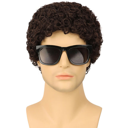 Afro Wig for Men, Curly Hair Wigs with Bangs,Short Curly Wig For Wig Perfect for Men's