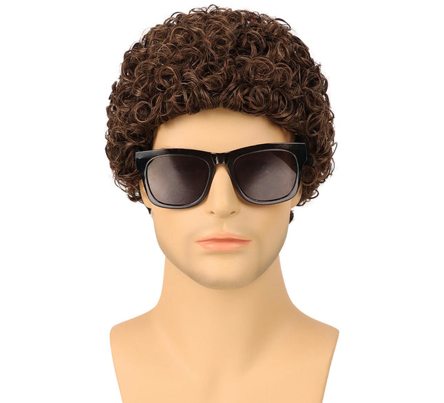 Afro Wig for Men, Curly Hair Wigs with Bangs,Short Curly Wig For Wig Perfect for Men's