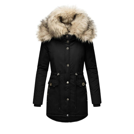 Women's Winter Coat Faux Fur Hooded Parka Jacket Warm Coats