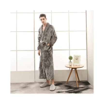 Women's Long Soft Warm Fleece Plush Bathrobe Pajamas Housecoat Nightgown