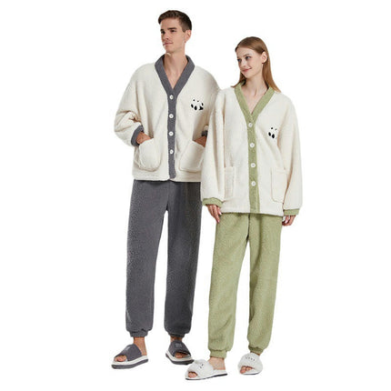 Womens Pajamas Set Fluffy 2 Piece Pjs Fuzzy Top Pants Fleece Loungewear Sleepwear