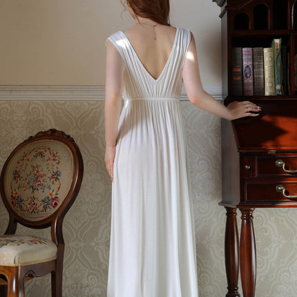 Women's Sleeveless Long Nightgown Soft Nightshirt Sleep Dress Sleepwear Lounge Dresses