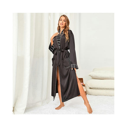 Women's Long Silk Robes Lightweight Satin Robes Sleepwear
