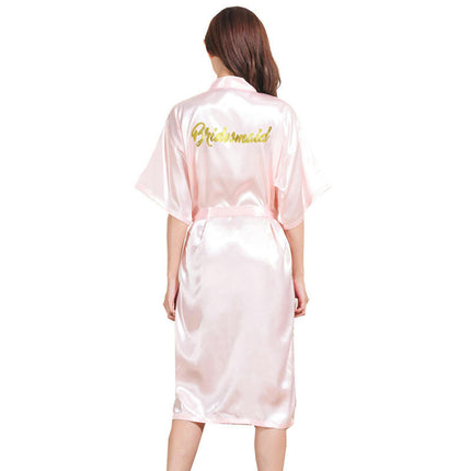 Women's Kimonos Bridesmaid Robes Wedding Party Bridal Robes Satin Silk Robes