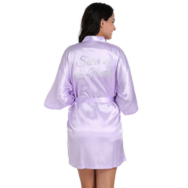 Women's Satin Kimono Robes Bridesmaid Wedding Robes Silky Bathrobes
