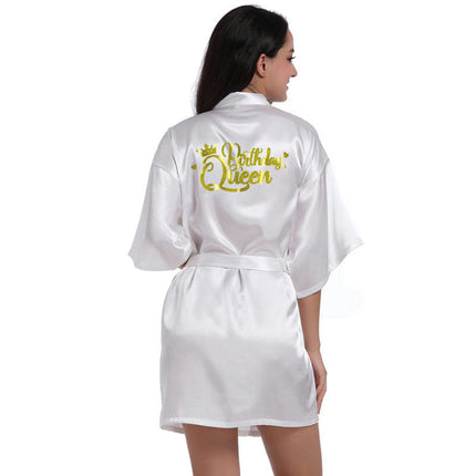 Women's Satin Kimono Robes Party Robes Silky Bathrobes