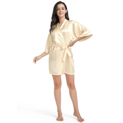 Women's Satin Kimono Robes Party Robes Silky Bathrobes