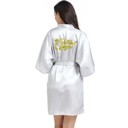 Women's Satin Kimono Robes Party Robes Silky Bathrobes