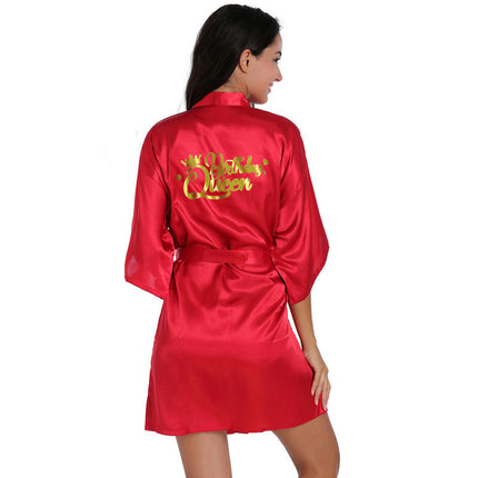 Women's Satin Kimono Robes Party Robes Silky Bathrobes