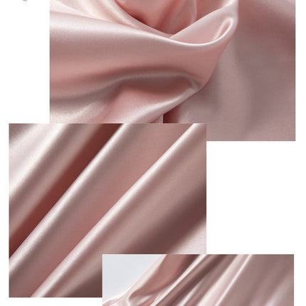 Women's Satin Silk Nightgown Sleepwear Short Sleeve Sleep Dress