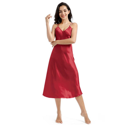 Satin Nightgowns for Women Silk Nightdress Chemise Long Sleepwear